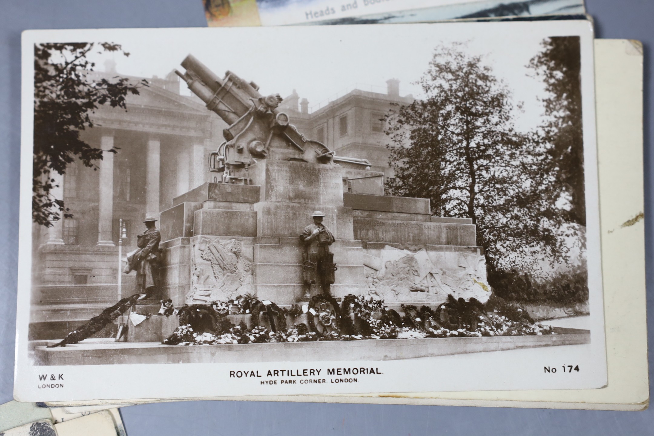 A collection of mostly Edwardian postcards including China, Chinese punishment, France etc